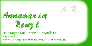 annamaria menzl business card
